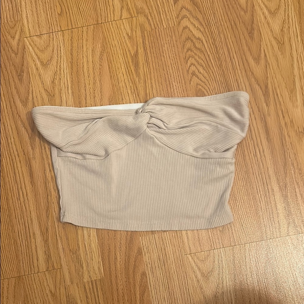 Elegant Tan Off-Shoulder Women's Top
